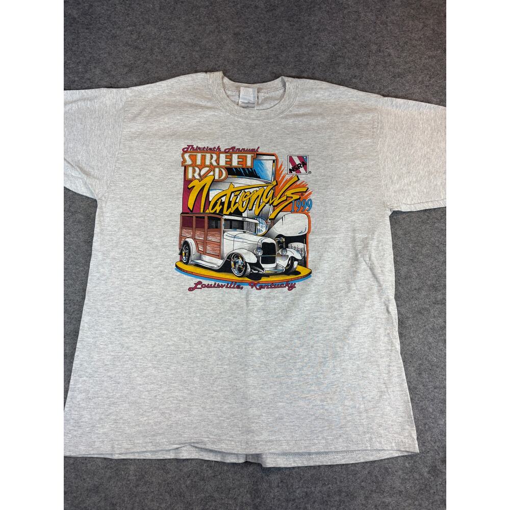 Vintage 90s 1999 Street Rod Nationals T-Shirt Mens XL Louisville Kentucky Retro
